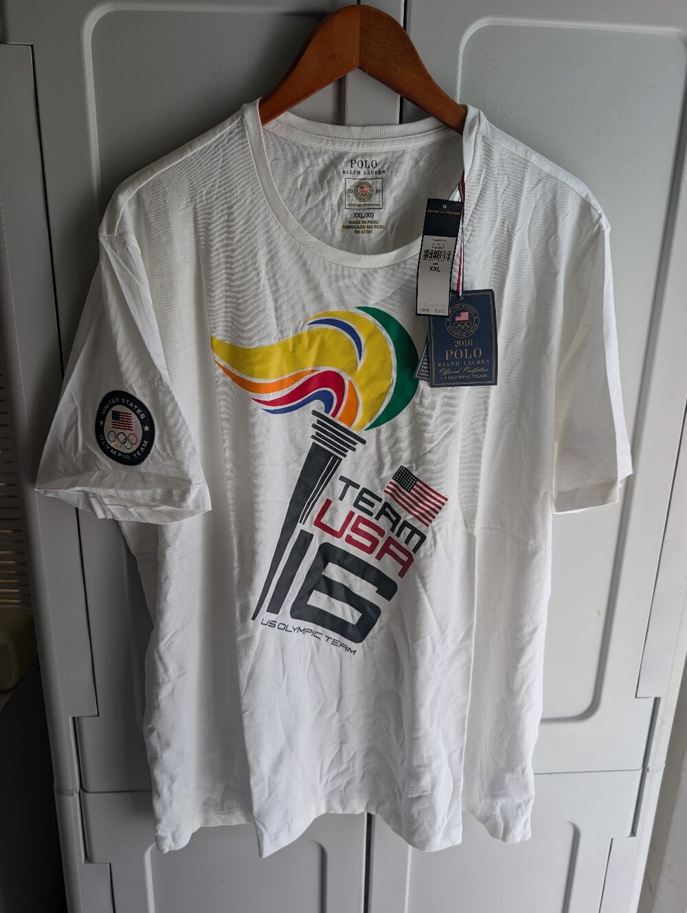 Ralph Lauren White Team USA Graphic Short Sleeve Tee